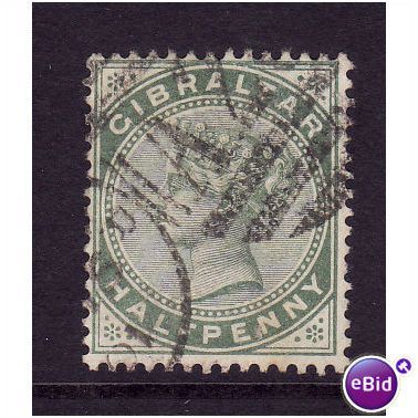 GIBRALTAR 1886 SG 8 1/2d Dull Green Fine used