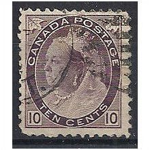 Canada 1897 SG149 10c Brownish-Purple Fine Used (slight thin). .