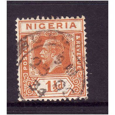 NIGERIA 1931 SG17 1 1/2d ORANGE FINE USED