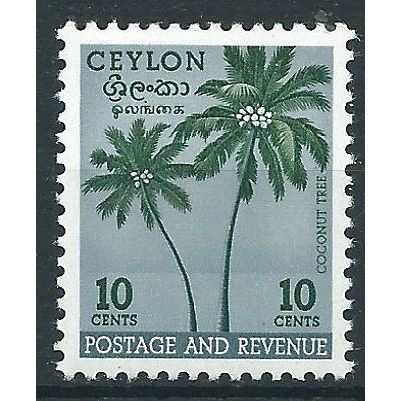 Ceylon 1951 SG422 10c Green & Blue-Grey Unmounted Mint....