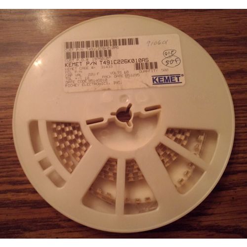 Lot of 210: Kemet T491C226K010AS 22uF 10V Tantalum Capacitors