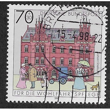 GER 1991 70pf +30 'CHARITY - POSTAL BUILDINGS' FINE USED (EBID60-497)