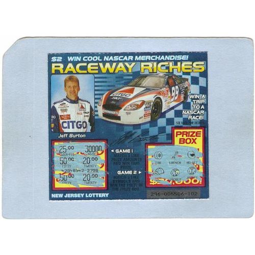 New Jersey Generic Sport Auto Racing New Jersey Instant Lottery Ticket Rac~360
