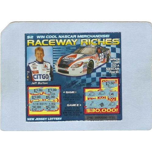 New Jersey Generic Sport Auto Racing New Jersey Instant Lottery Ticket Rac~362