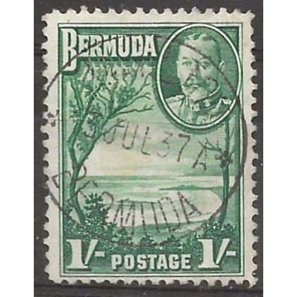 Bermuda 1936 SG105 1/- Green Fine Used ..