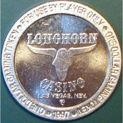 Longhorn. $1 Casino Token. Las Vegas, NV. J60.