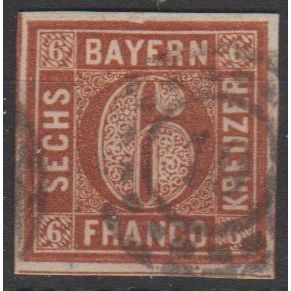Mi 4 used 1850 Bavaria Cat € 10