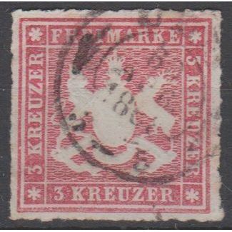 Mi: 31a used 1865 Wuerttemberg Cat € 5