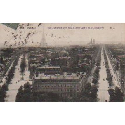 1919 postcard Paris panorama