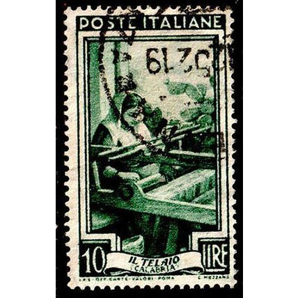 Italy 1950 Working Life 10L Used Stamp Weaving