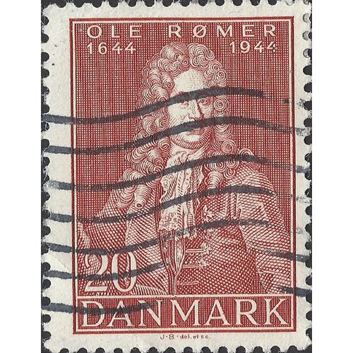 DENMARK, Ole Roemer, red-brown 1944, 20ore