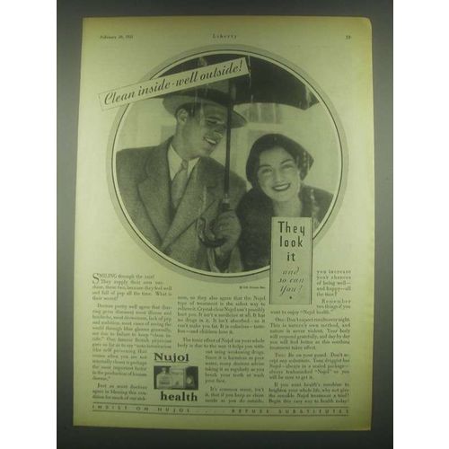 1931 Nujol Treatment Ad - Clean Inside