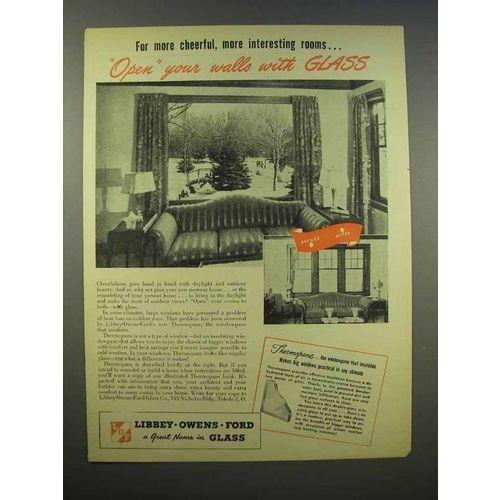 1945 Libbey-Owens-Ford Glass Ad - Thermopane Window