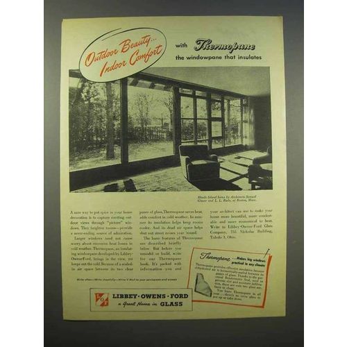 1945 Libbey-Owens-Ford Glass Ad - Thermopane