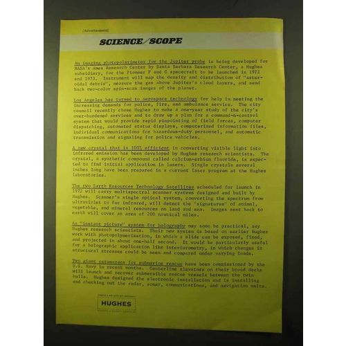 1970 Hughes Aircraft Ad - Photopolarimeter for Jupiter