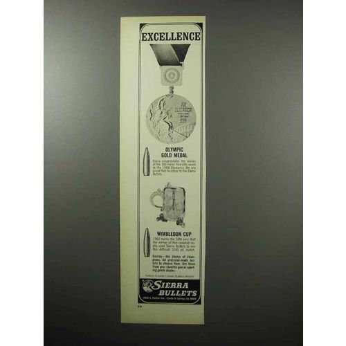 1970 Sierra Bullets Ad - Excellence, Olympic Gold Medal