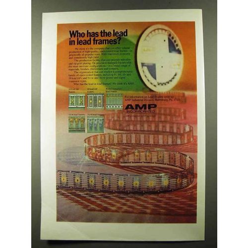 1973 AMP Lead Frames Ad - Who has The Lead