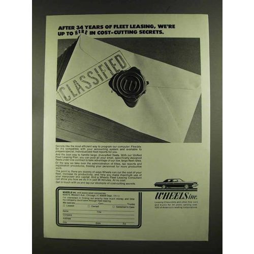 1972 Wheels Inc. Ad - Fleet Leasing