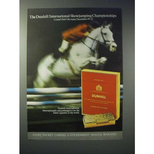1973 Dunhill International Cigarette Ad - Showjumping