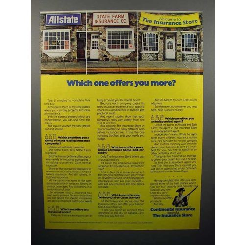 1976 Continental Insurance Ad - Which One Offers More?