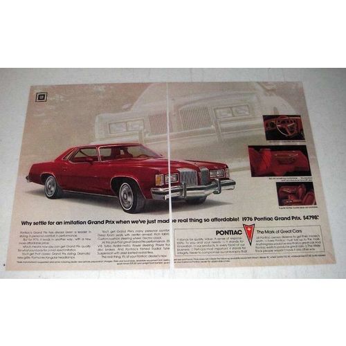 1976 Pontiac Grand Prix Car Ad - So Affordable
