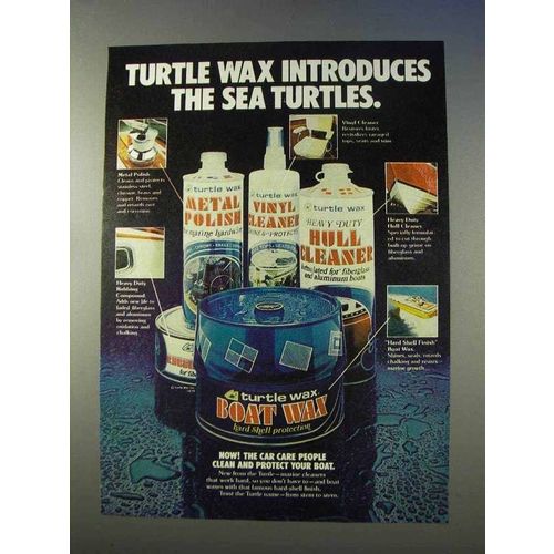 1978 Turtle Wax Boat Wax Ad - The Sea Turtles