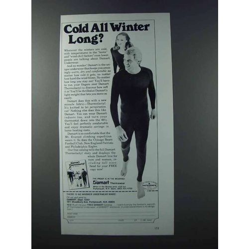 1981 Damart Thermawear Ad - Cold All Winter Long?