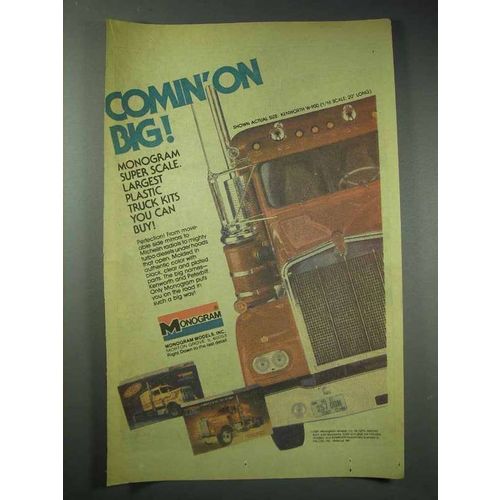 1982 Monogram Models Ad - Kenworth W-900 Truck