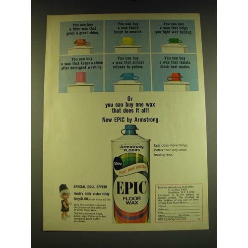 1966 Armstrong Floors Epic Floor Wax Ad - Can buy one wax that does it all