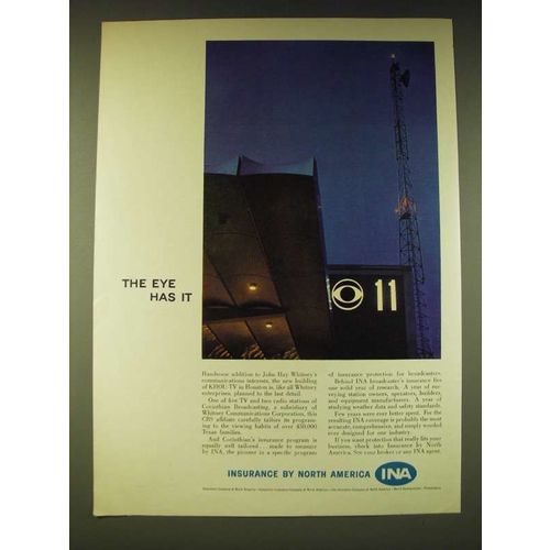 1960 INA Insurance by North America Ad - The eye has it