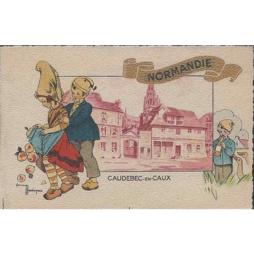 Artist Signed "Gaston Marechaux" MINT EX UNUSED c.1910 France Normandie