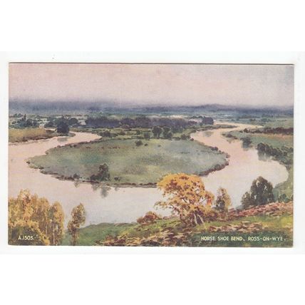 Horse Shoe Bend Ross-on-Wye EWH Art Postcard Herefordshire A1503