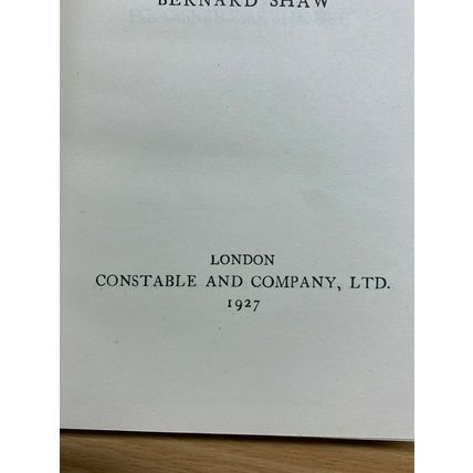 1927 PLAYS OF BERNARD SHAW "HEARTBREAK HOUSE/CATHERINE" LEATHER BOOK (P3)