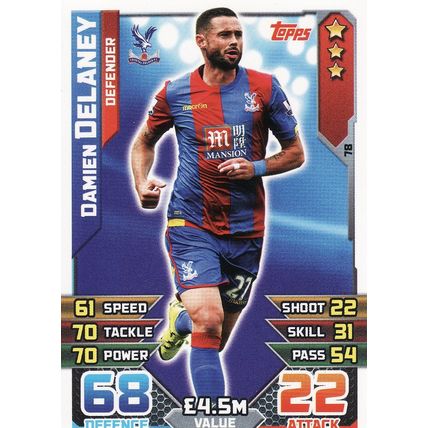 Match Attax 2015/2016 78 Damien Delaney Crystal Palace
