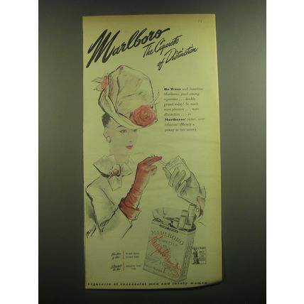 1945 Marlboro Cigarettes Advertisement