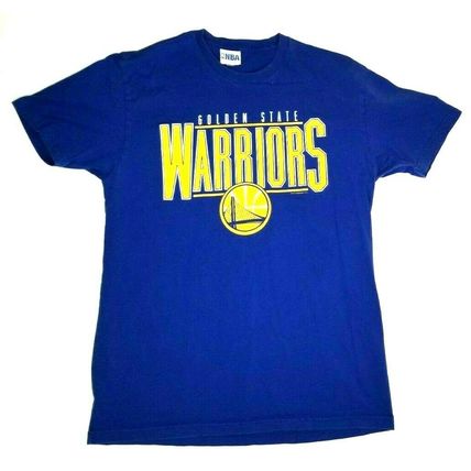 Golden State Warriors Basketball NBA Blue T-shirt Size L (T7B)