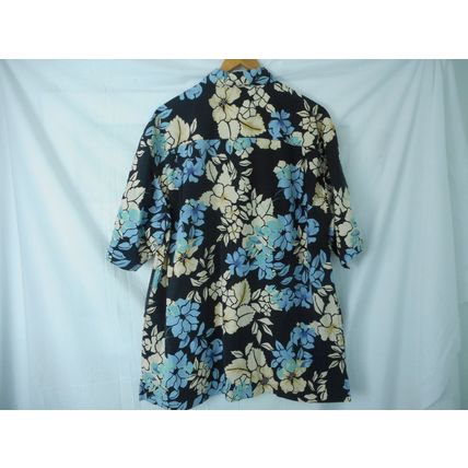 Shirt Hawaiian Tommy Bahama XL Silk Blue tones floral