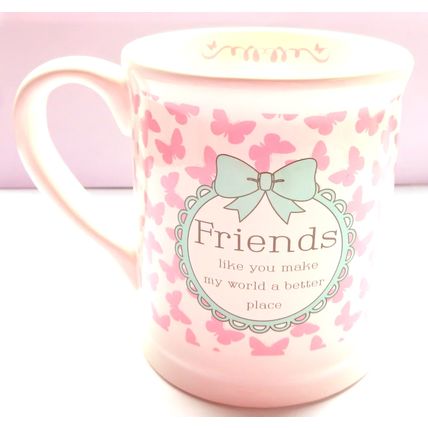 Friends Like You Make My World a Better Place Mug Tankard Style Ceramic 10.5 CM
