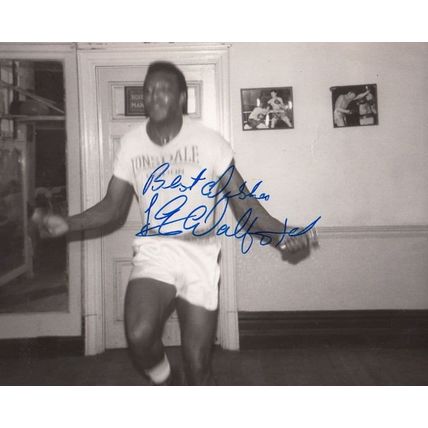 Lloyd Walford London Boxer Training At Gym Hand Signed Photo