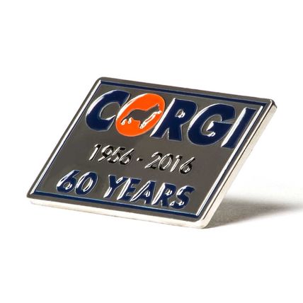 Official Licensed Corgi 60 Years 1956-2016 Anniversary Metal Enamel Badge NEW