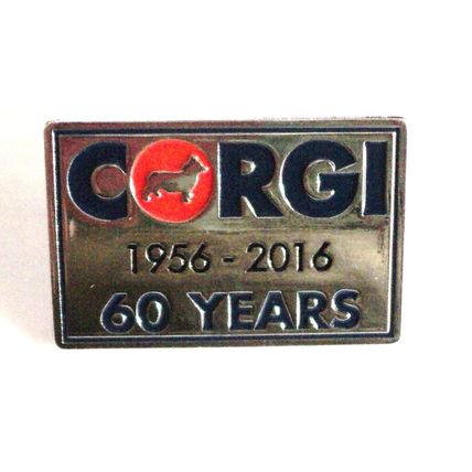 Official Licensed Corgi 60 Years 1956-2016 Anniversary Metal Enamel Badge NEW