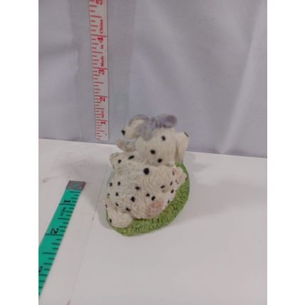 Dalmation Puppy Dog with bunny and cat Figurine 3.5 inches young's inc