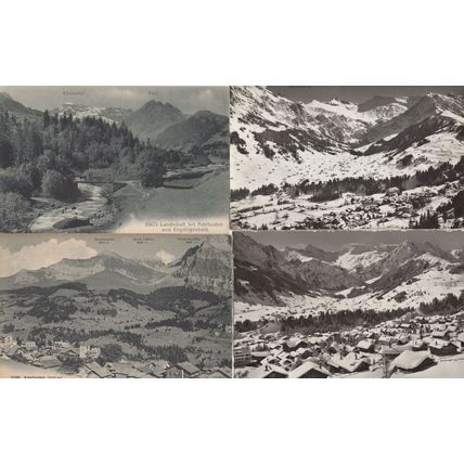 Adelboden Hochst Abfahrt Landschaft 4x Old Switzerland Postcard s