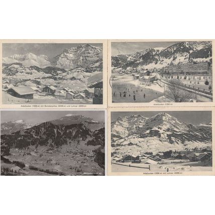Adelboden 1356m 4x Antique Switzerland incl Real Photo Postcard s