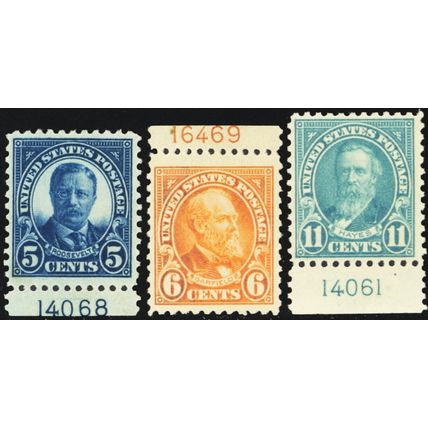 557/563, Mint LH/NH VF Plate Number Copies CV $48.75 * Stuart Katz