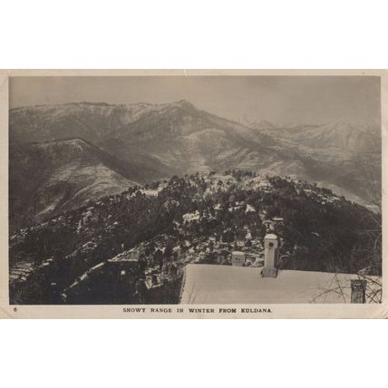 Kuldana India Snowy Range Old Real Photo Postcard