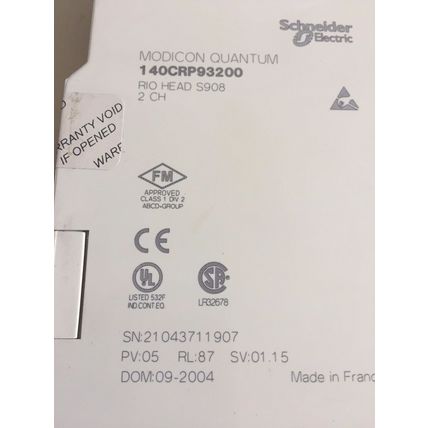 MODICON 140 CRP 932 00,SCHNEIDER ELECTRIC INTERFACE,RIO HEAD S908 2CH,BV
