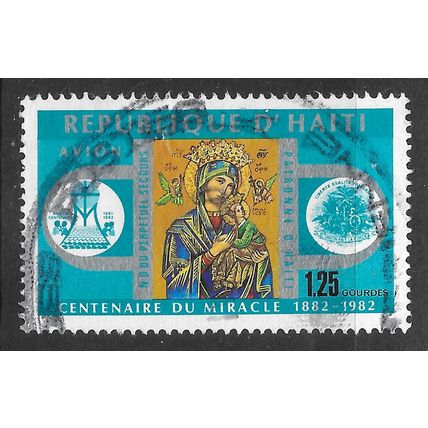 HAITI 1982 MIRACLE 100 YEARS MARY JESUS PAINTING PERPETUAL HELP SMALLPOX PMK C