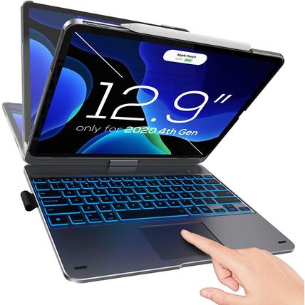 Typecase Flexbook Touch 6-in-1 Keyboard Case for iPad Pro 12.9 (Space Gray)-NEW