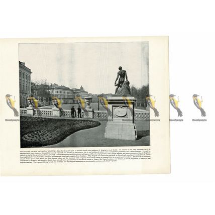 Royal Palace, Brussels, Belgium, Book Illustration (Print), 1899